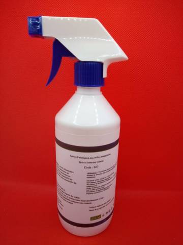 Alcool alimentaire  37,5 (vodka),huiles essentielles