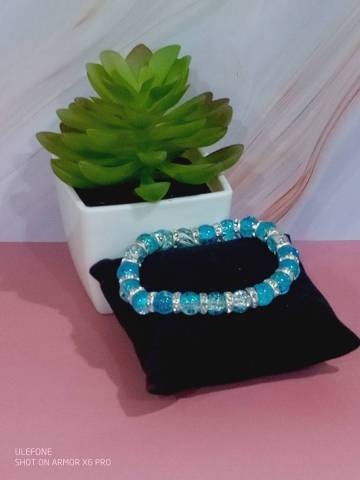 Bracelets en verre craquel