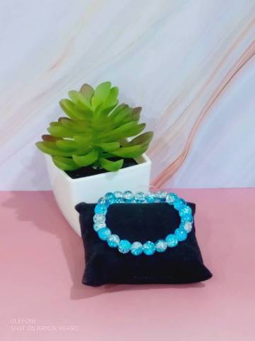 Bracelets en verre craquel