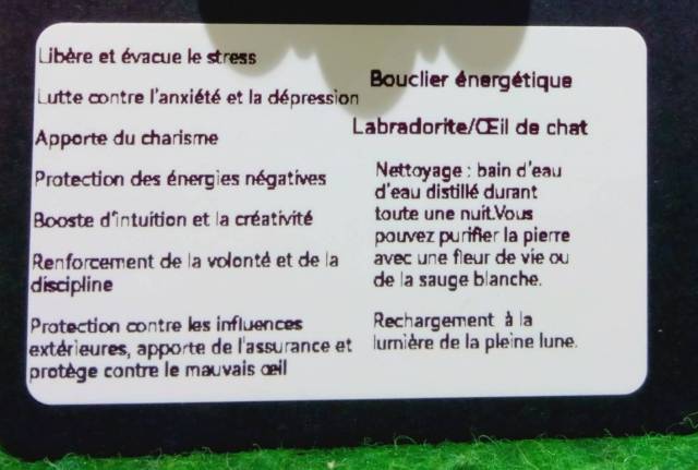 Perles de labradorite, perles d'oeil de chat, anneau, chaine et fermoir en acier inoxydable