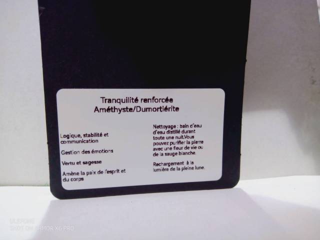 Perles de dumortirite, perles d'amthyste, anneau, chaine et fermoir en acier inoxydable