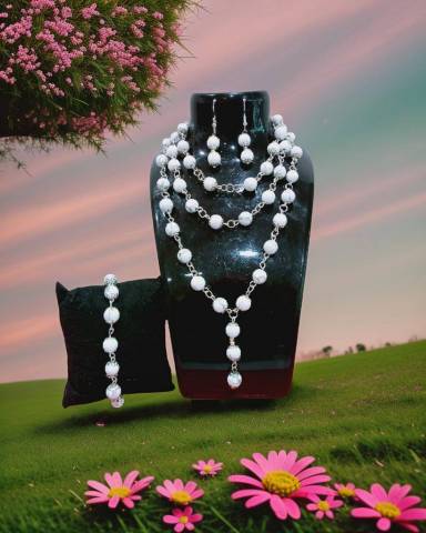 Parure Howlite blanche