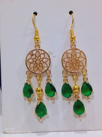Crochets, anneaux, attrape-rve et tige pingle en alliage, pendentifs en alliage et verre colors