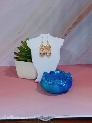 Crochets, anneaux, attrape-rve et tige pingle en alliage, pendentifs en alliage et verre colors