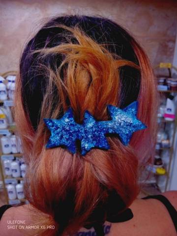 Pince  cheveux toiles en rsine