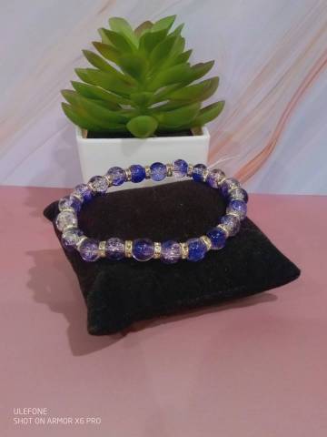 Bracelets en verre craquel