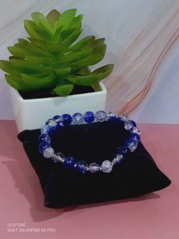 Bracelets en verre craquel