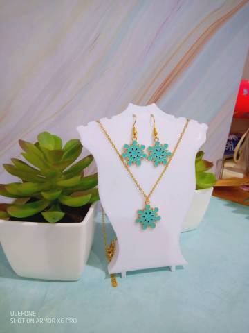 Flocons de neige bleu