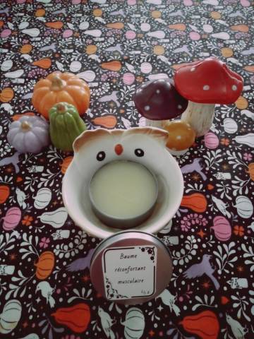 Huile de tournesol (infus�e � chaud de gingembre frais, poivre noir, piment fort pili pili, graines de moutarde), cire �mulsifiante Olivem, cire d'abeille blanche, cristaux de menthol, vitamine E (conservateur)